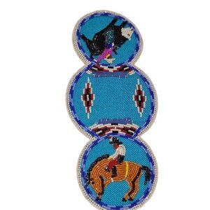 Southwest Beaded Bucking Bronco BELT-SUSPENDERS-BOLO Accent Piece